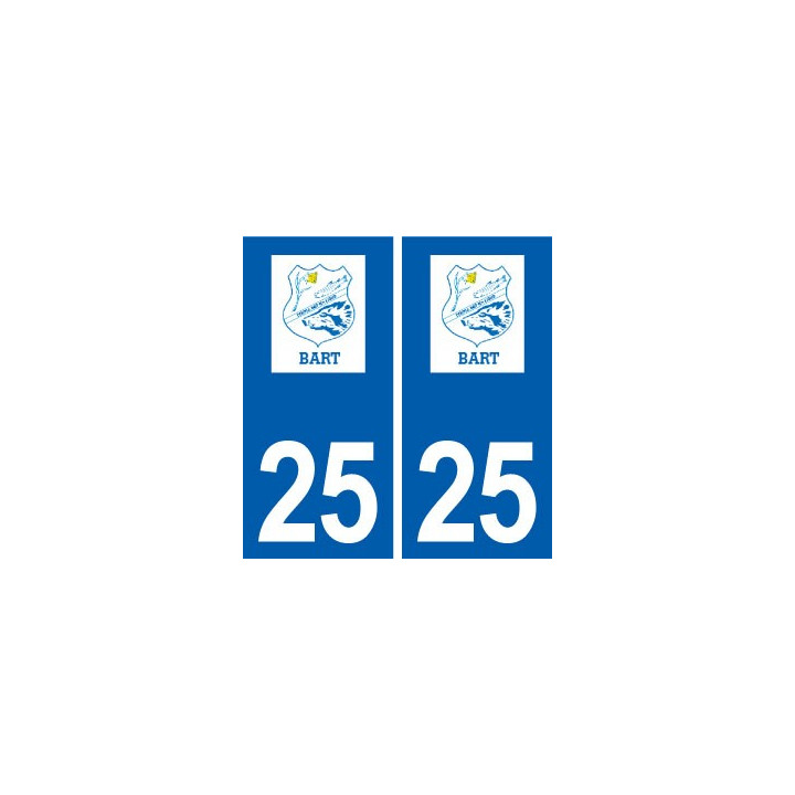 25 Bart logo autocollant plaque stickers