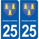 25 Dampierre-les-Bois blason autocollant plaque stickers