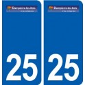 25 Dampierre-les-Bois logo autocollant plaque stickers