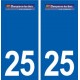 25 Dampierre-les-Bois logo autocollant plaque stickers