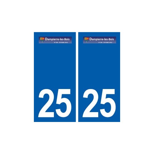 25 Dampierre-les-Bois logo autocollant plaque stickers