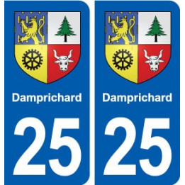 25 Damprichard blason autocollant plaque stickers