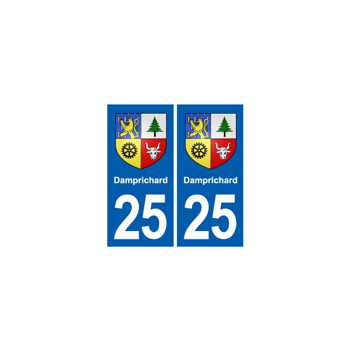 25 Damprichard blason autocollant plaque stickers