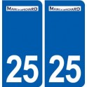 25 Damprichard logo autocollant plaque stickers