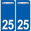 25 Damprichard logo autocollant plaque stickers