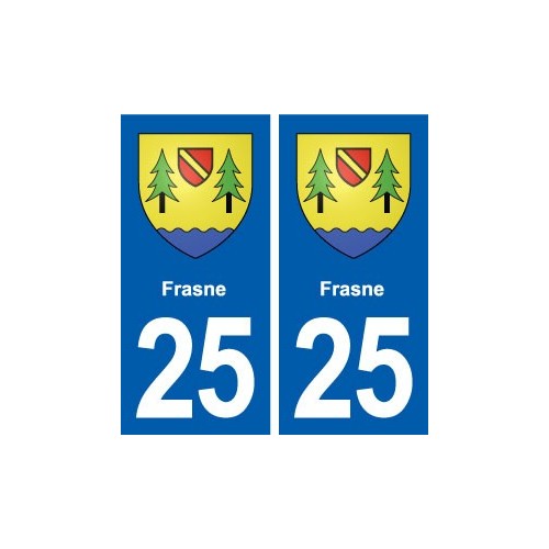 25 Frasne blason autocollant plaque stickers