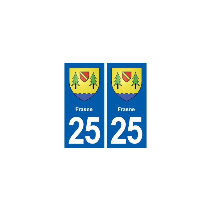 25 Frasne blason autocollant plaque stickers
