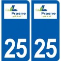 25 Frasne logo autocollant plaque stickers
