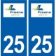 25 Frasne logo autocollant plaque stickers