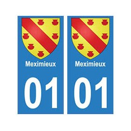 01 Meximieux ville autocollant plaque
