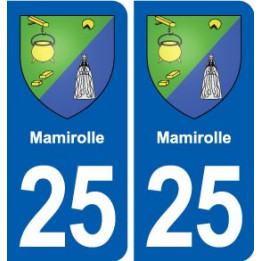 25 Mamirolle blason autocollant plaque stickers