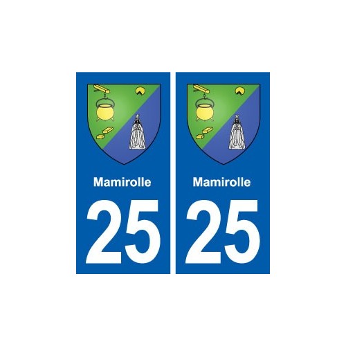 25 Mamirolle blason autocollant plaque stickers