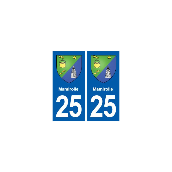 25 Mamirolle blason autocollant plaque stickers