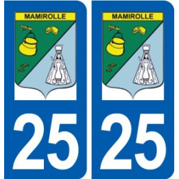 25 Mamirolle logo autocollant plaque stickers