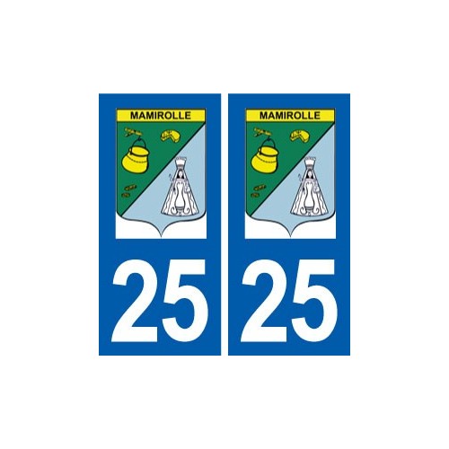 25 Mamirolle logo autocollant plaque stickers