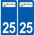 25 Mathay logo autocollant plaque stickers