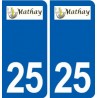 25 Mathay logo autocollant plaque stickers