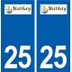 25 Mathay logo autocollant plaque stickers