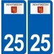 25 Montfaucon logo autocollant plaque stickers