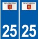 25 Montfaucon logo autocollant plaque stickers