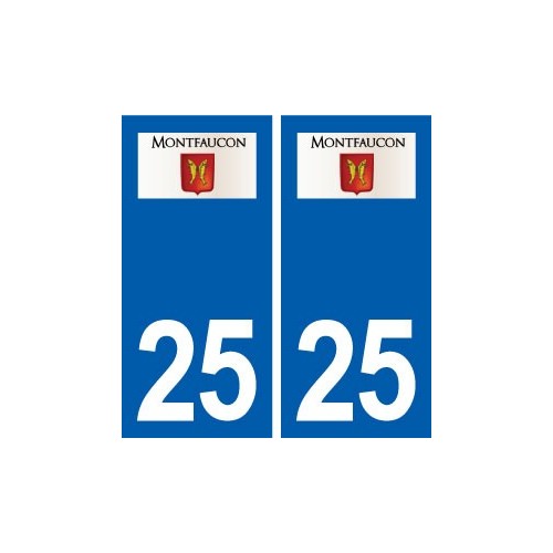 25 Montfaucon logo autocollant plaque stickers