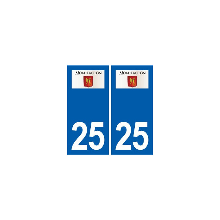 25 Montfaucon logo autocollant plaque stickers