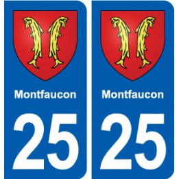 25 Montfaucon blason autocollant plaque stickers