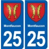 25 Montfaucon blason autocollant plaque stickers
