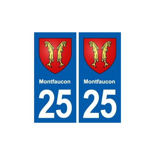 25 Montfaucon blason autocollant plaque stickers
