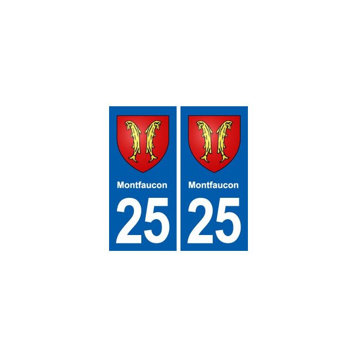 25 Montfaucon blason autocollant plaque stickers