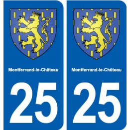 25 Montferrand-le-Château blason autocollant plaque stickers
