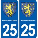 25 Montferrand-le-Château blason autocollant plaque stickers