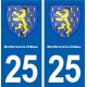 25 Montferrand-le-Château blason autocollant plaque stickers