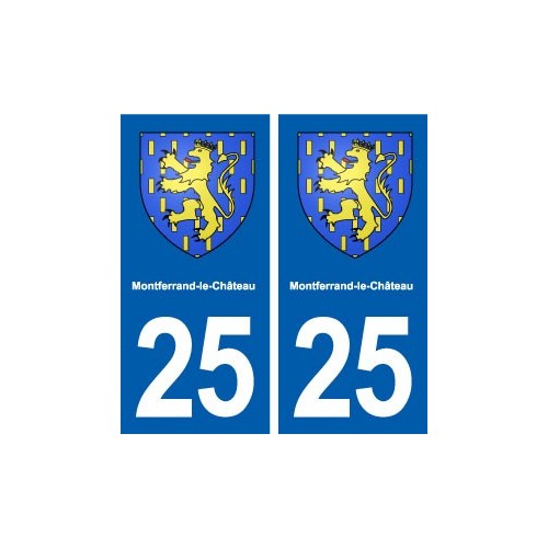 25 Montferrand-le-Château blason autocollant plaque stickers