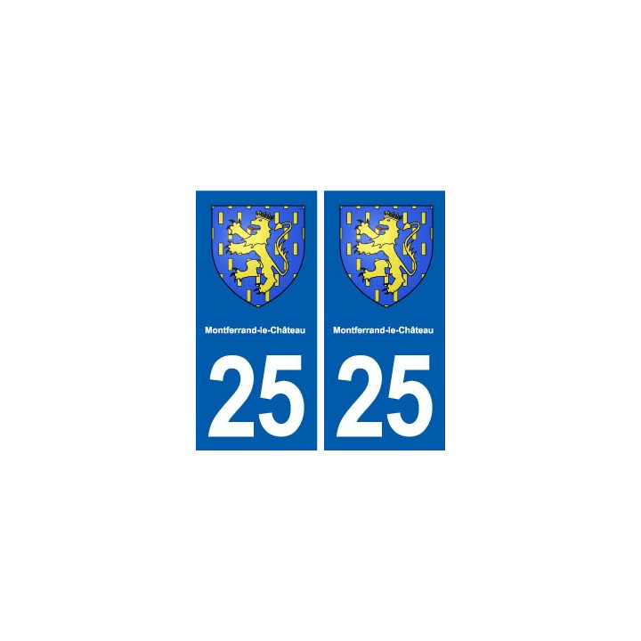 25 Montferrand-le-Château blason autocollant plaque stickers