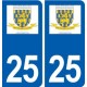 25 Montferrand-le-Château logo autocollant plaque stickers