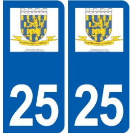 25 Montferrand-le-Château logo autocollant plaque stickers