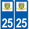 25 Montferrand-le-Château logo autocollant plaque stickers