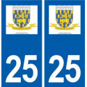 25 Montferrand-le-Château logo autocollant plaque stickers