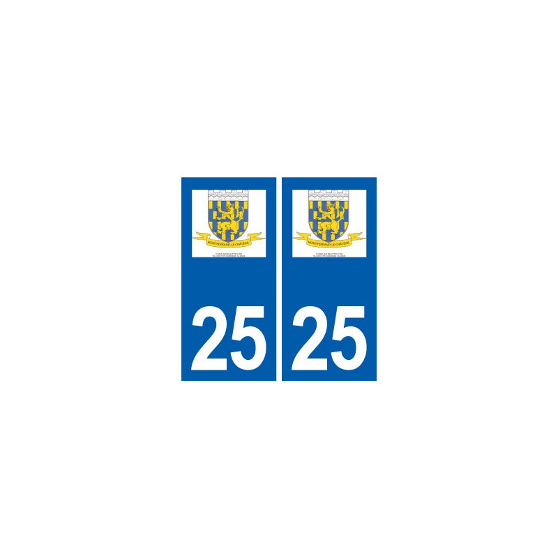 25 Montferrand-le-Château logo autocollant plaque stickers