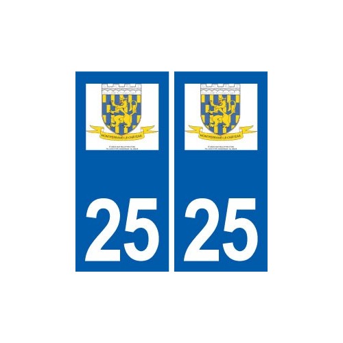 25 Montferrand-le-Château logo autocollant plaque stickers