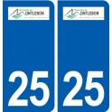 25 Montlebon logo autocollant plaque stickers