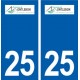 25 Montlebon logo autocollant plaque stickers