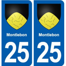25 Montlebon blason autocollant plaque stickers