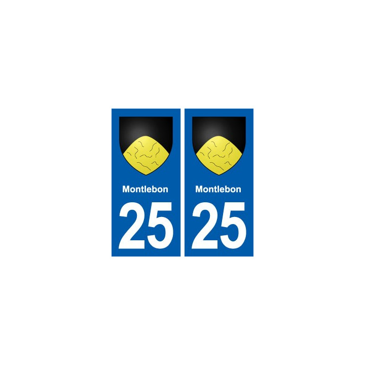 25 Montlebon blason autocollant plaque stickers