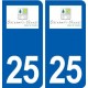25 Orchamps-Vennes logo autocollant plaque stickers