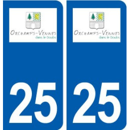 25 Orchamps-Vennes logo autocollant plaque stickers