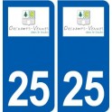 25 Orchamps-Vennes logo autocollant plaque stickers
