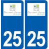 25 Orchamps-Vennes logo autocollant plaque stickers