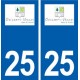 25 Orchamps-Vennes logo autocollant plaque stickers